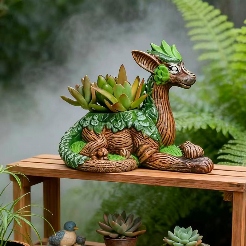 Snake Plant Ceramic - 창의적인 용나무 화분 다육 식물 화병