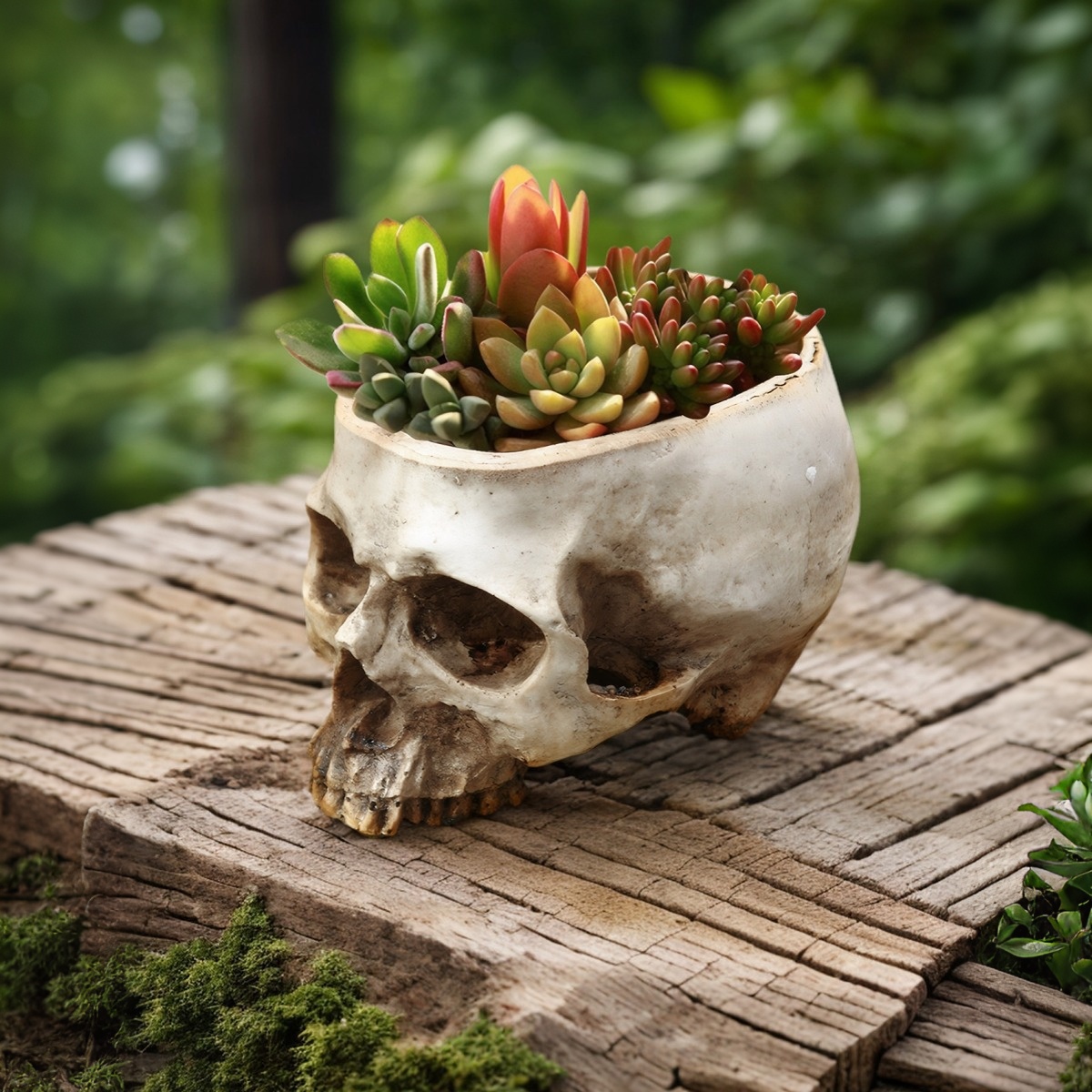 1PC, 창의적인 해골 화분, 수지 소재 골동품 장식  - Snake Plant Ceramic 리뷰 및 가격