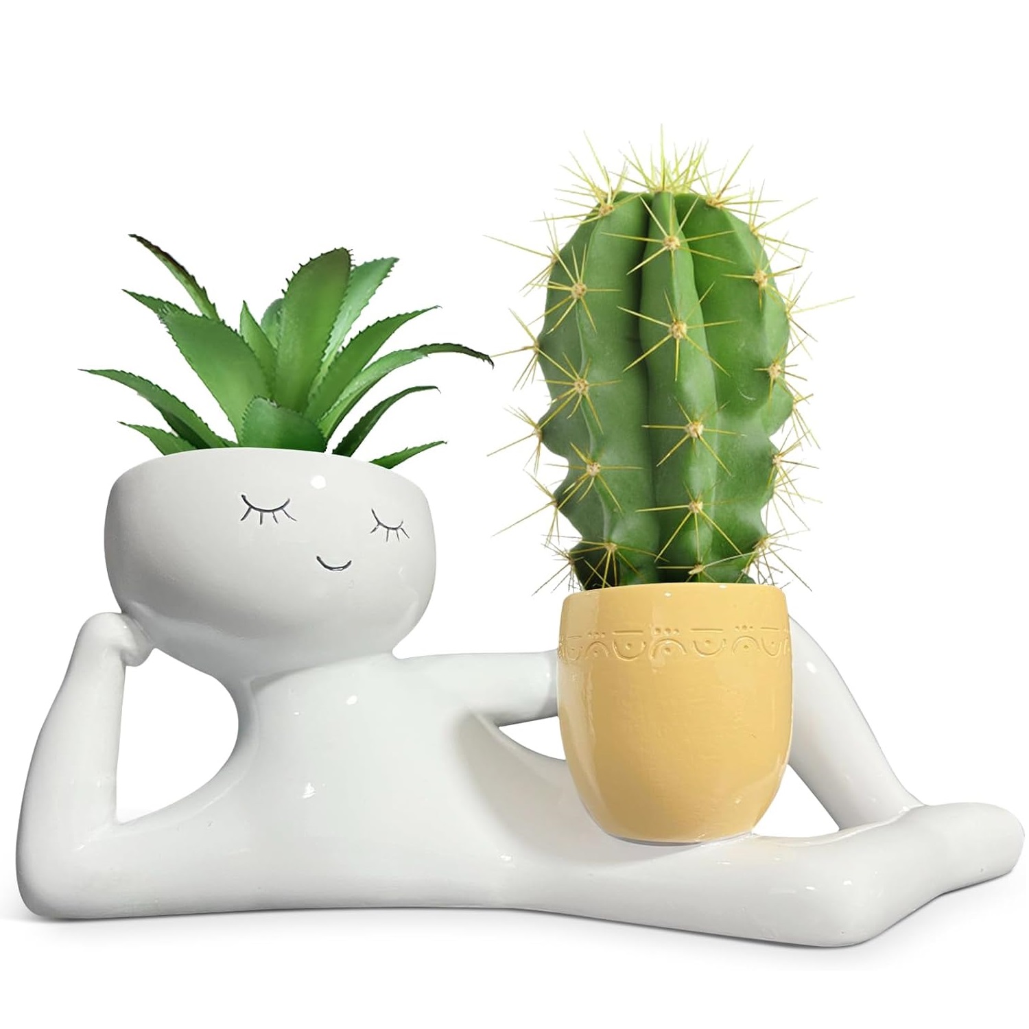 게으른 작은 남자 모양 화분, 독특한 화분, 재미있는  - Plant Parents 리뷰 및 가격