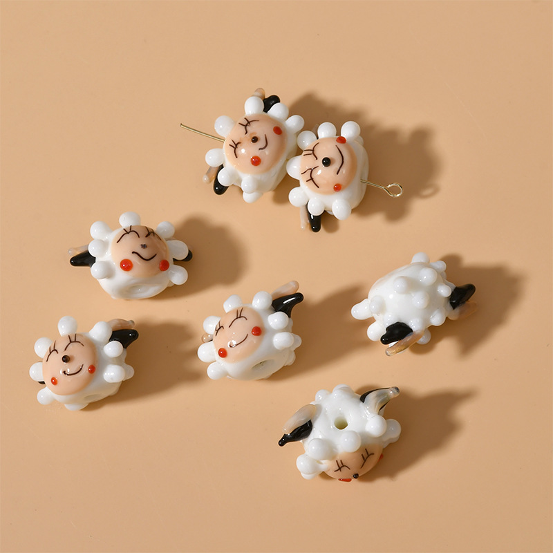 2pcs 토끼와 양 수제 Lampwork 구슬 패션 귀 - Snake Plant Ceramic 리뷰 및 가격