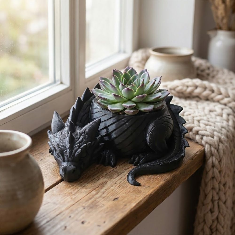 3D 프린팅된 용 모양 화분 재배용 화분 재미있는 꽃  - Snake Plant Ceramic 리뷰 및 가격