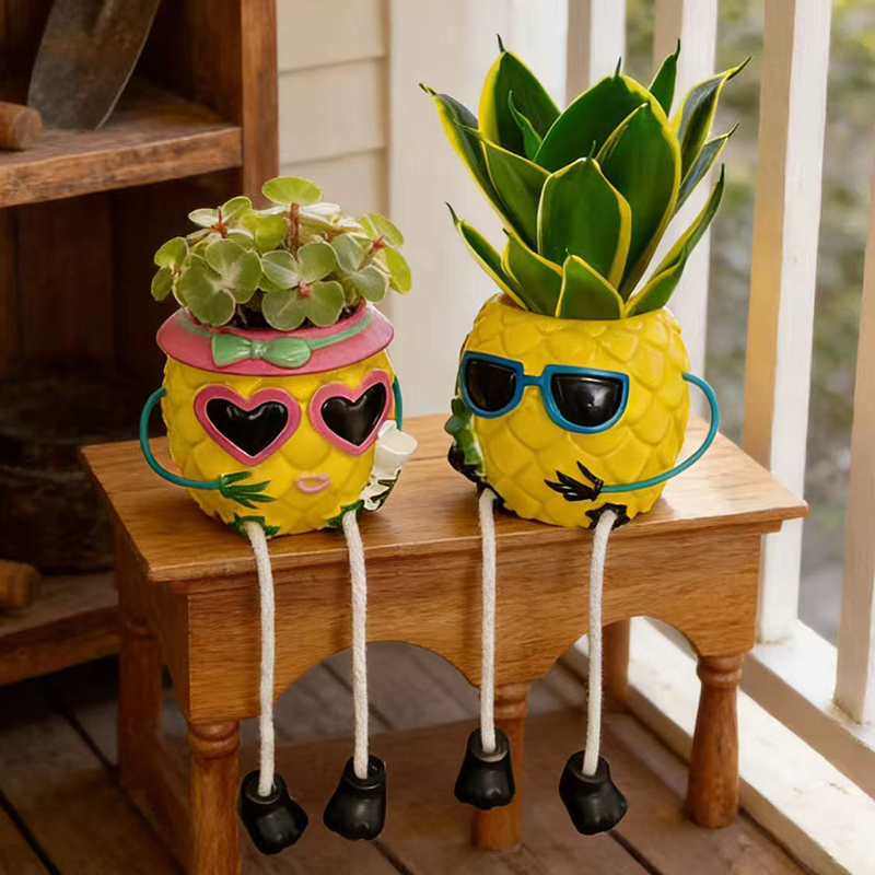 창의적인 선글라스 모양 파인애플 화분, 녹색 화분, 꽃 - Snake Plant Ceramic 리뷰 및 가격