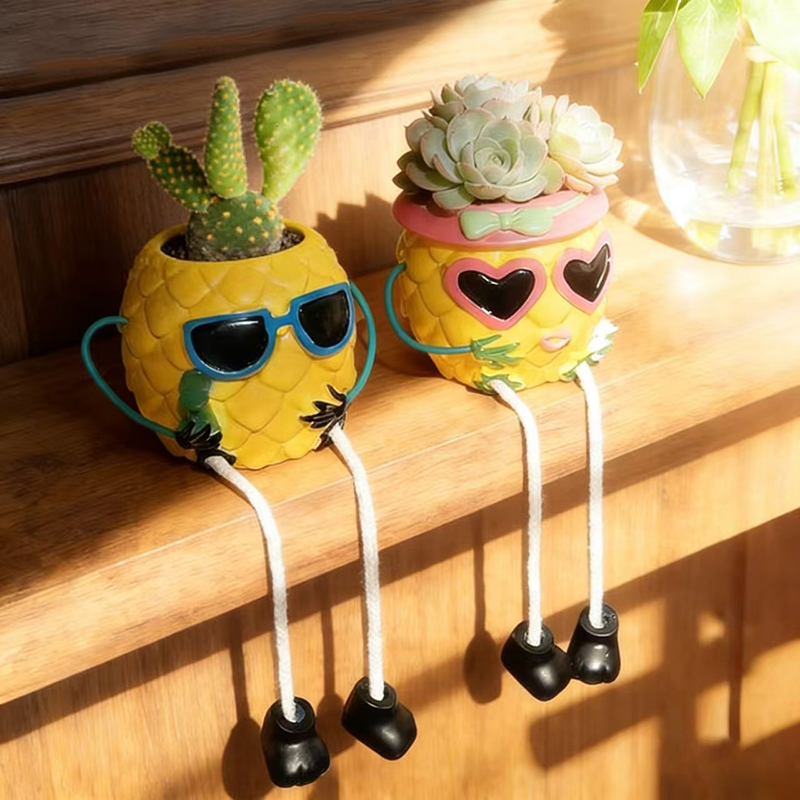 창의적인 선글라스 모양 파인애플 화분, 녹색 화분, 꽃 - Snake Plant Ceramic 리뷰 및 가격